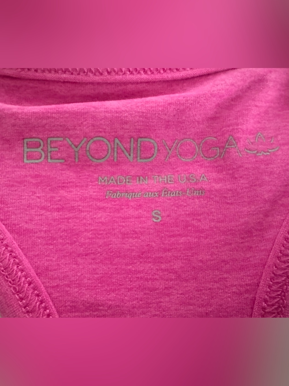 Beyond Yoga Pink Racerback Tank Top Size Small - Picture 5 of 6